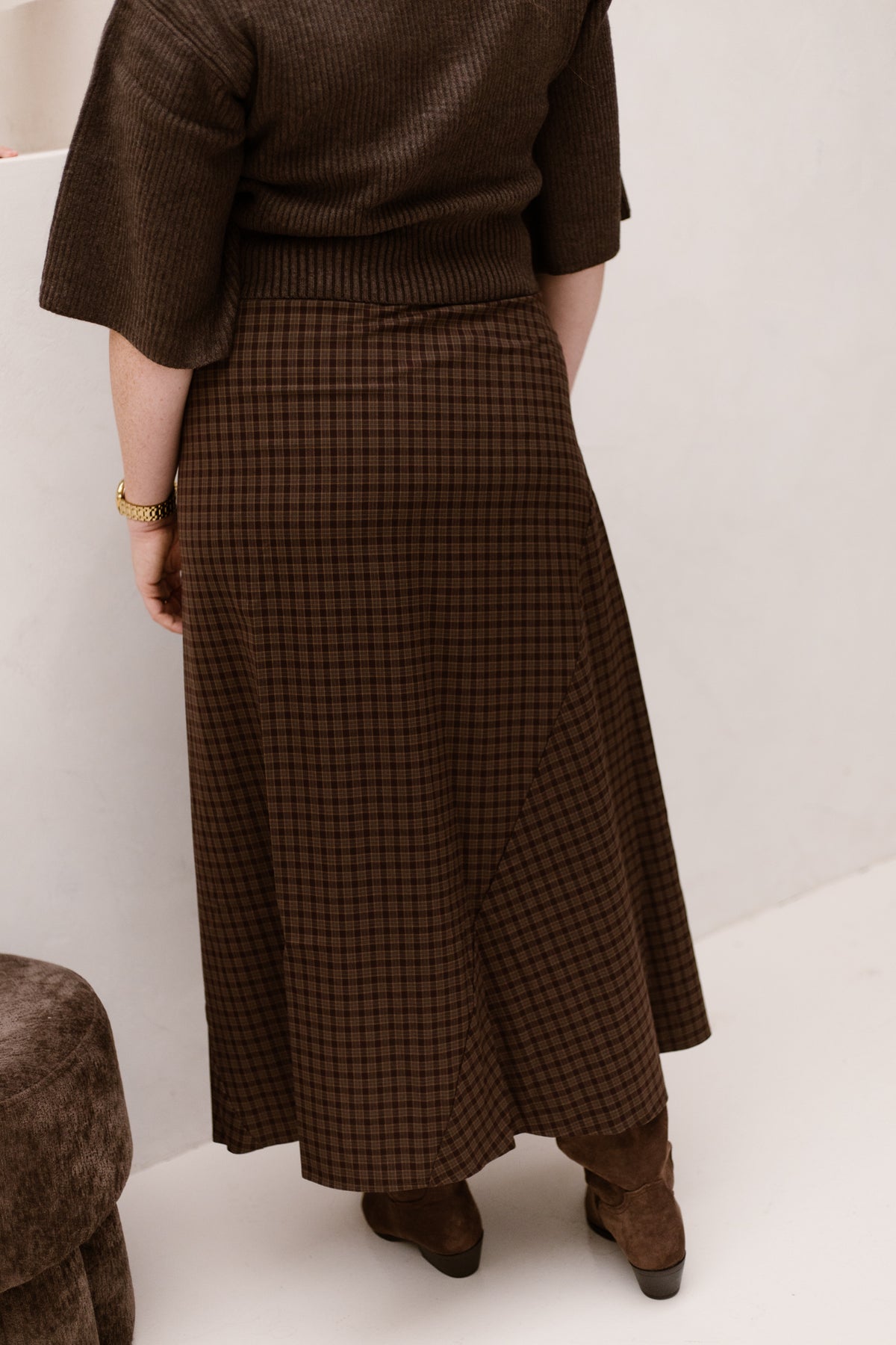 Mitty Skirt Devana Brown Check