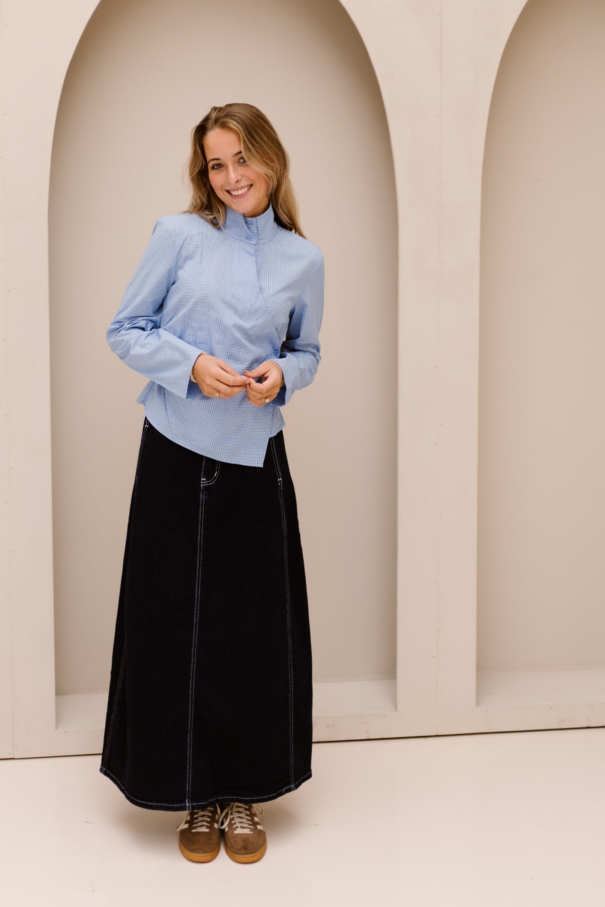 Objerika wrap top light blue