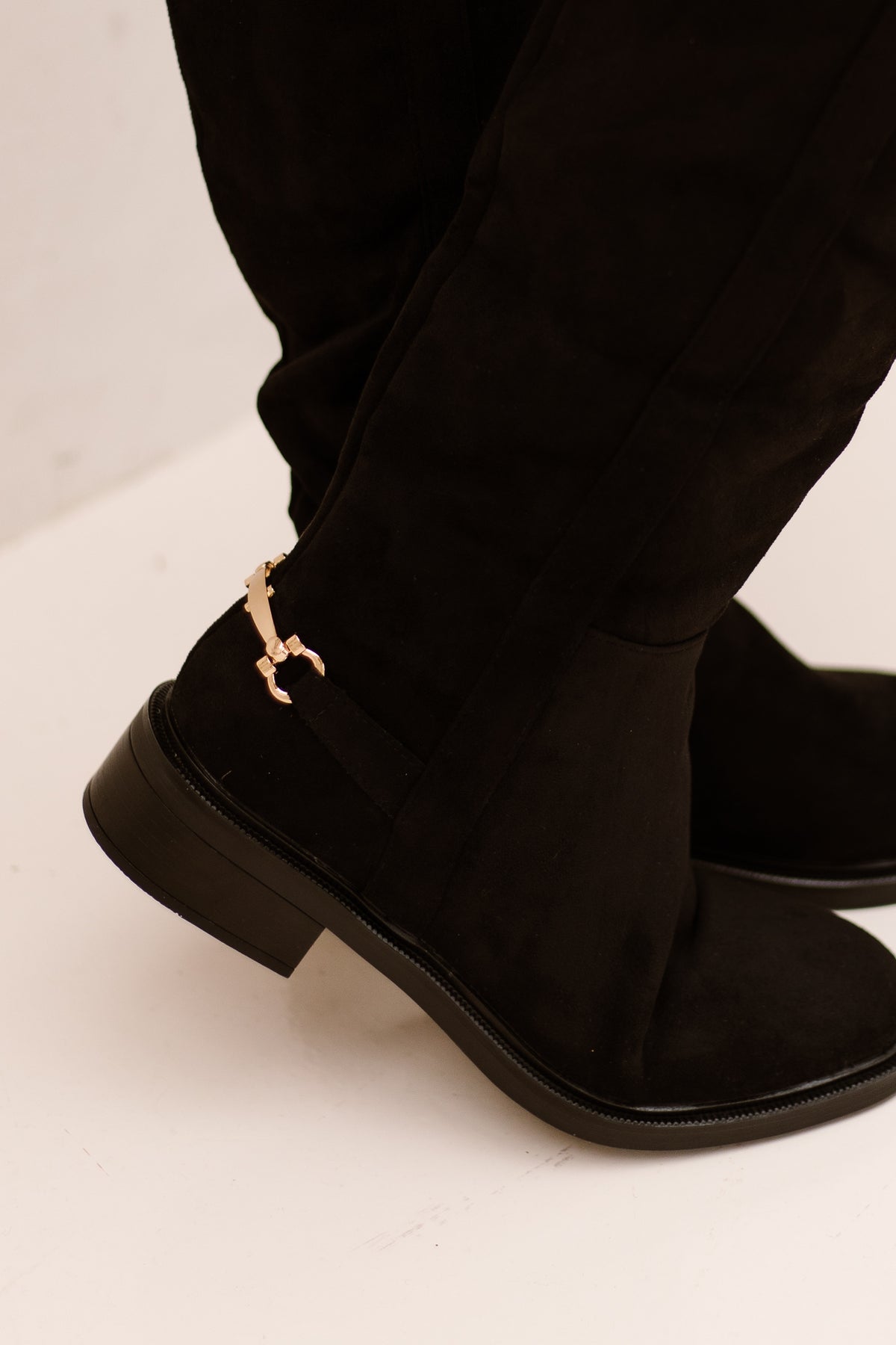 Austin Buckle Boots Black