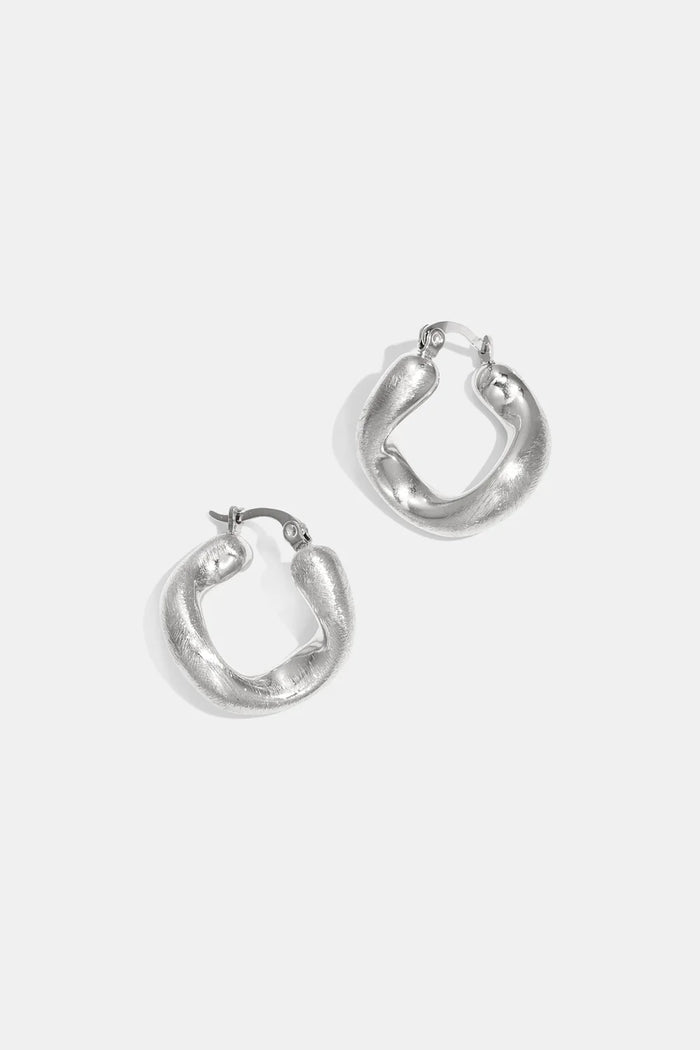 Oorbellen Amy irregular shape silver