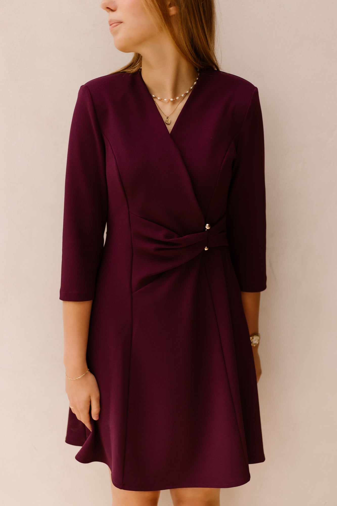 AafkeRC Dress Bordeaux - Bij Keesje - Rinascimento - Jurk