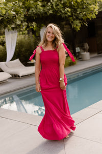 Aaltje Dress Fuchsia - Bij Keesje - Bij Keesje - Jurk