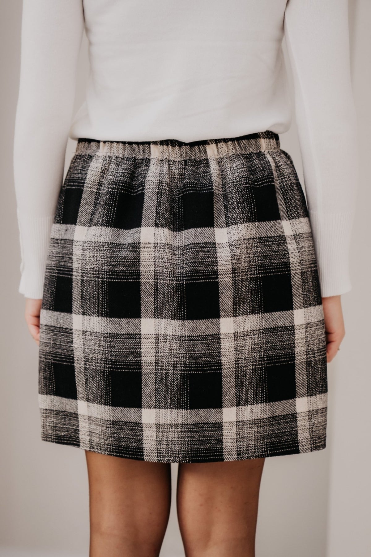 Aaltje short check skirt black - Bij Keesje - Bij Keesje - Rok