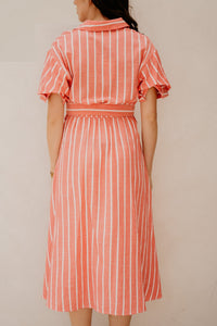 Adeline dress rood gestreept - Bij Keesje - Bij Keesje - Jurk