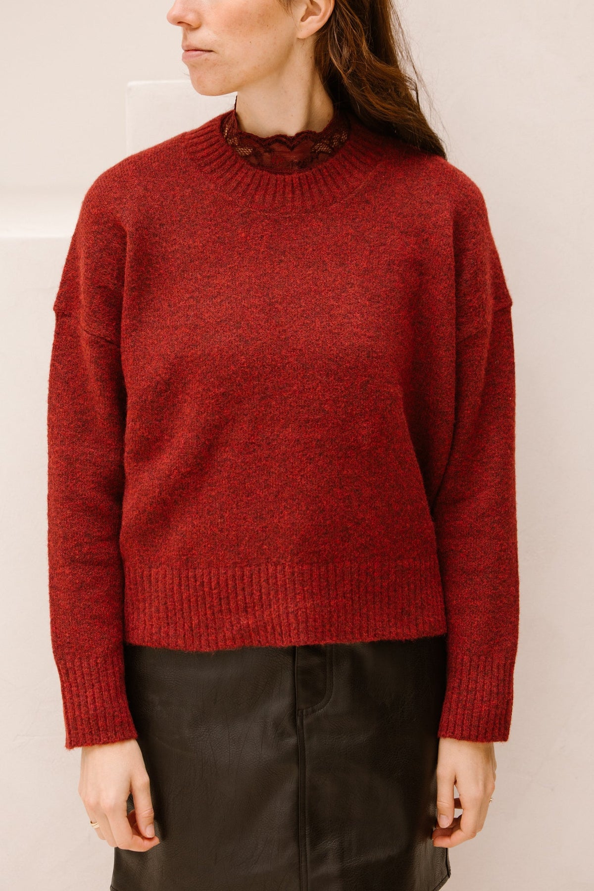 Adelynn trui donker rood - Bij Keesje - Bij Keesje