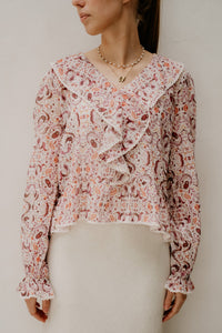 Adja paisley dance blouse rose - Bij Keesje - Neo Noir - Blouse