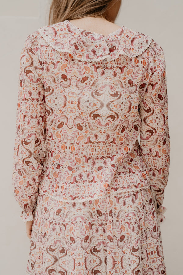 Adja paisley dance blouse rose - Bij Keesje - Neo Noir - Blouse