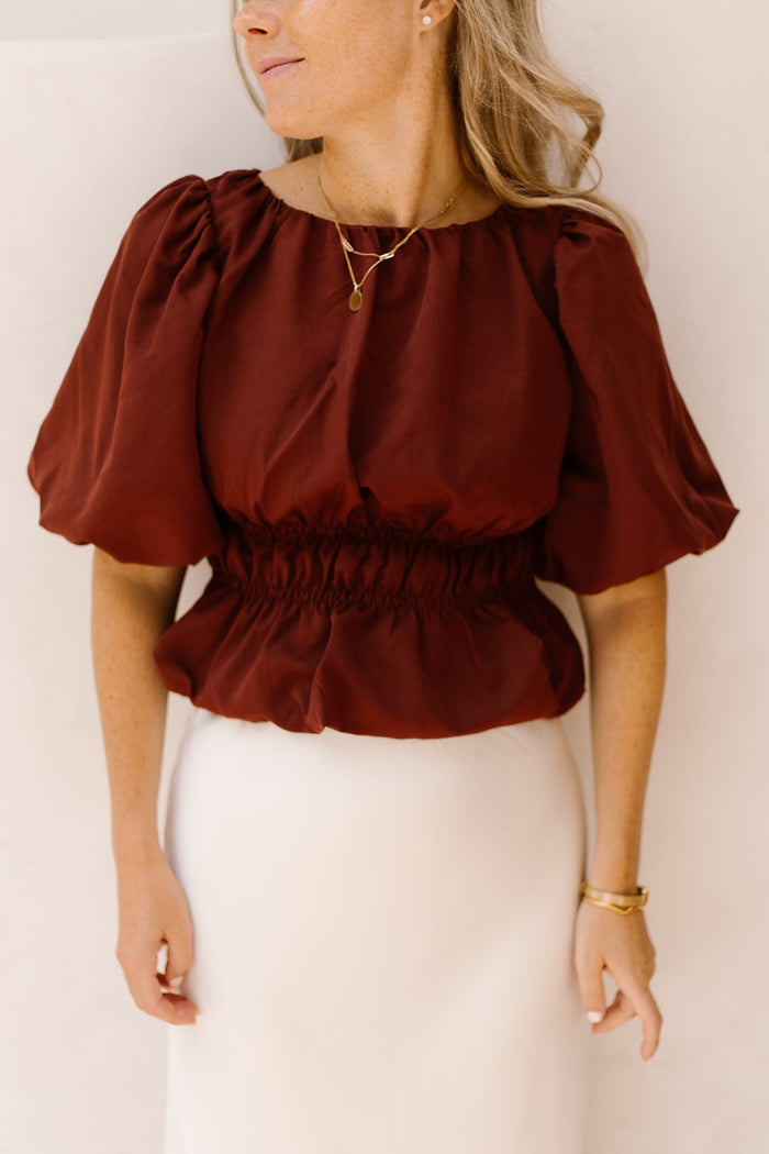 Adriana Top terracotta - Bij Keesje - Bij Keesje - Top