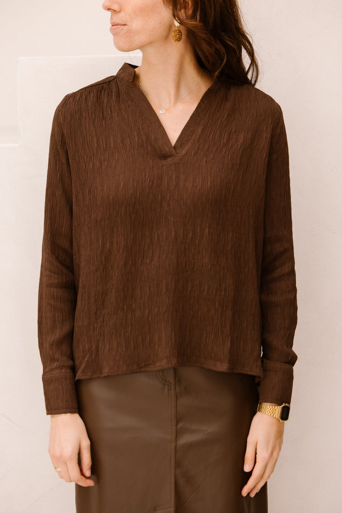 Aëlla blouse bruin - Bij Keesje - Bij Keesje