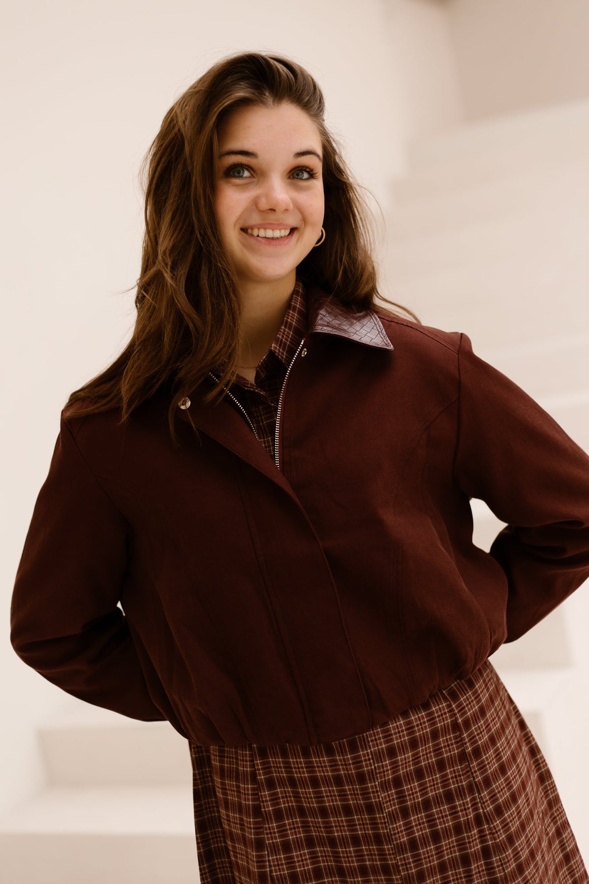 Agaath jacket bordeaux - Bij Keesje - Bij Keesje - Jas