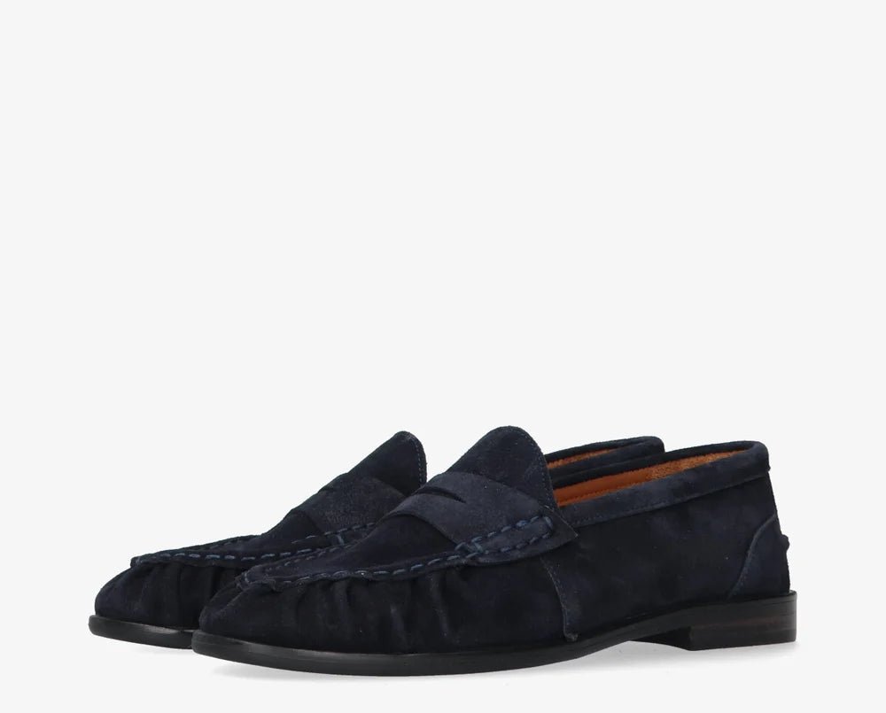 Agnes 1-d suede loafer navy - Bij Keesje - Tango - Schoenen