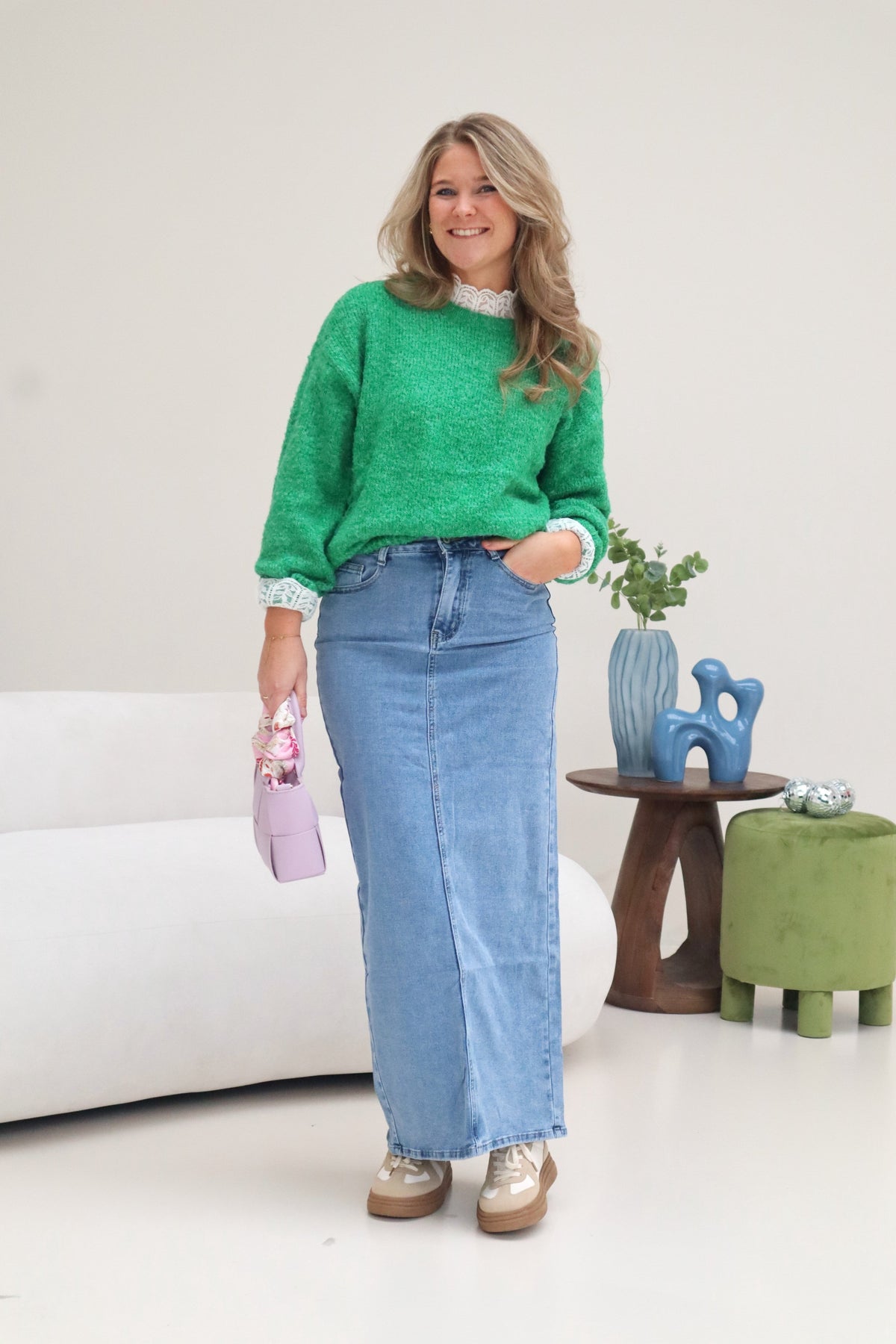 Aila denim skirt blue 6699 - Bij Keesje - Bij Keesje