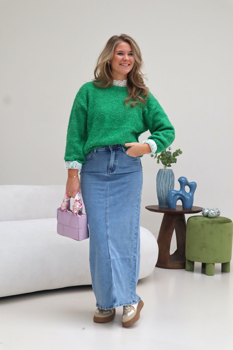 Aila denim skirt blue 6699 - Bij Keesje - Bij Keesje