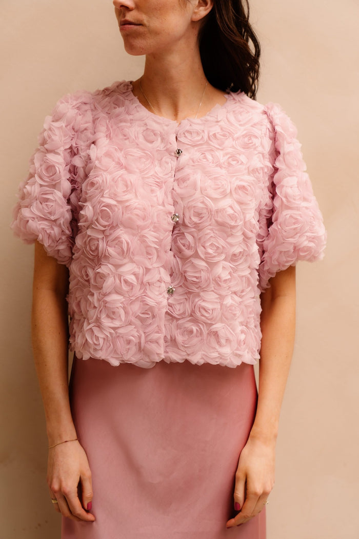 Aisa flower blouse rose - Bij Keesje - Neo Noir - Blouse
