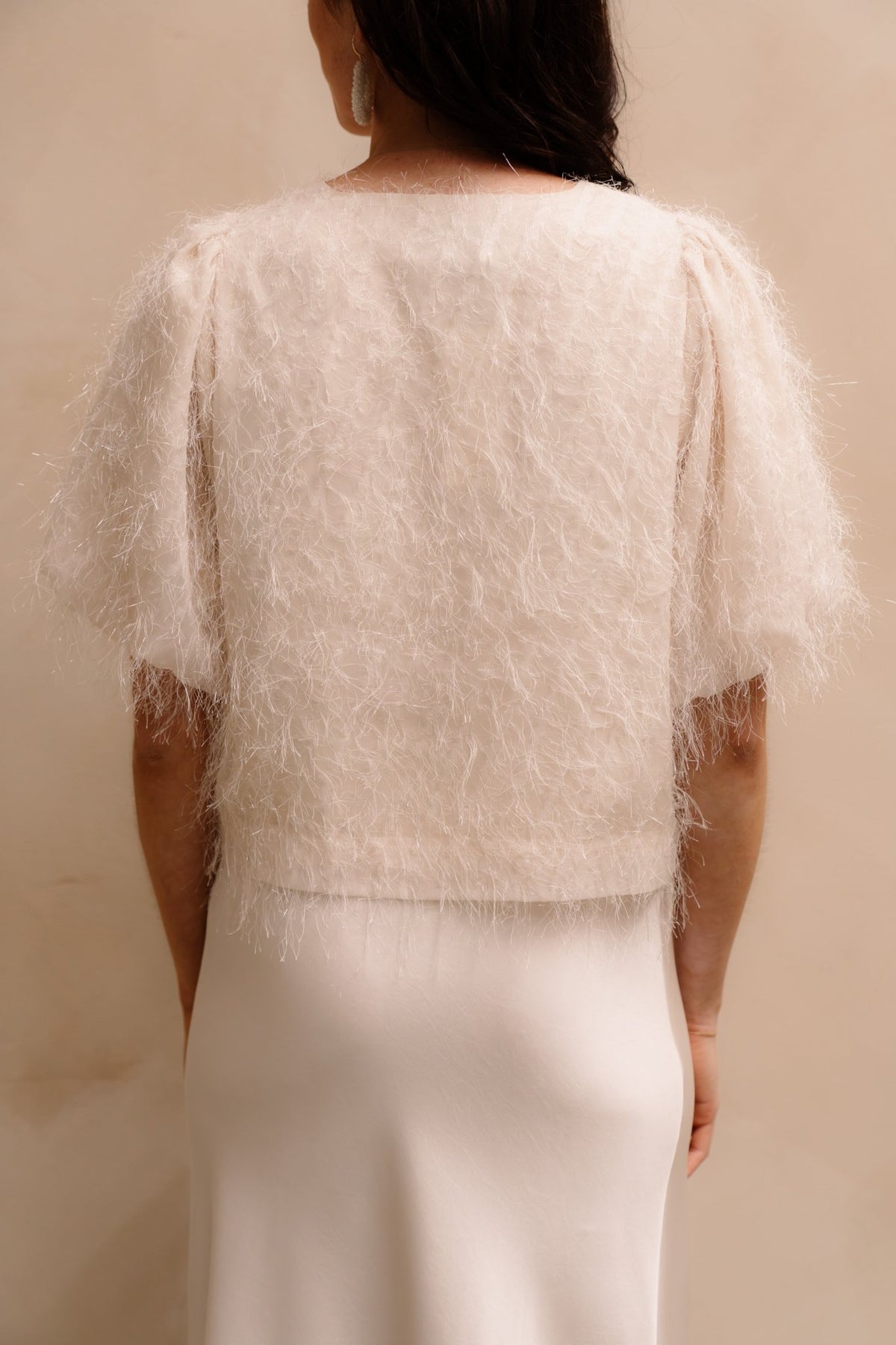 Aisa frilly blouse creme - Bij Keesje - Neo Noir - Blouse