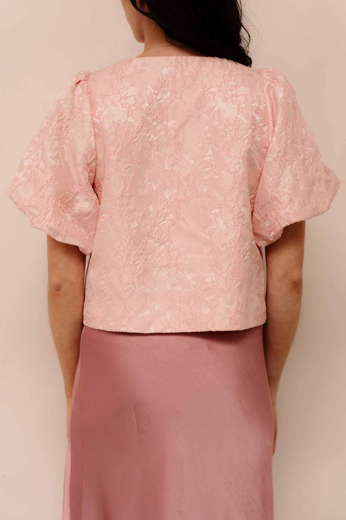 Aisa soft brocade blouse light pink - Bij Keesje - Neo Noir - Blouse