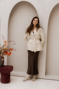 Aisha Ceintuur Blazer Beige - Bij Keesje - Bij Keesje