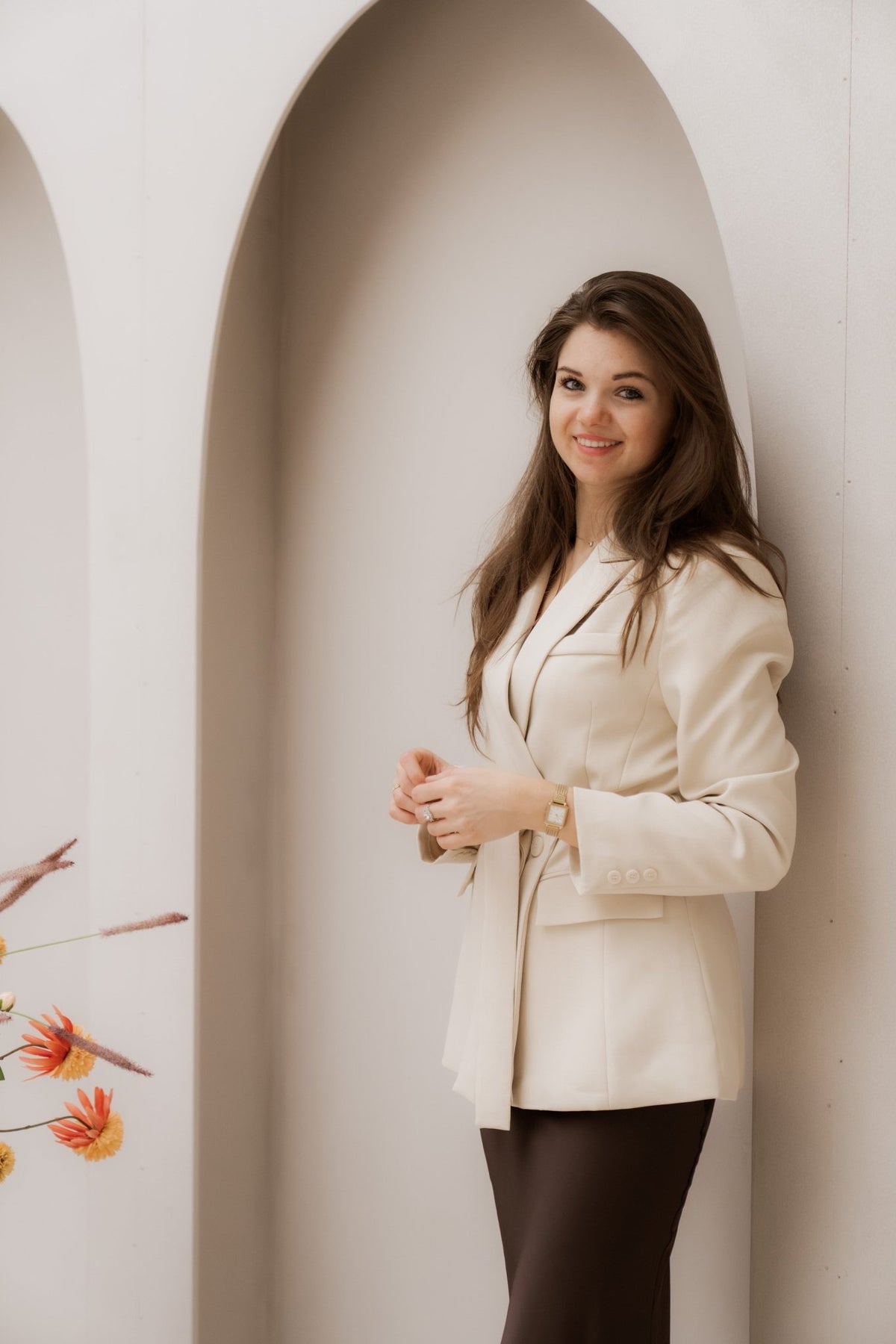 Aisha Ceintuur Blazer Beige - Bij Keesje - Bij Keesje