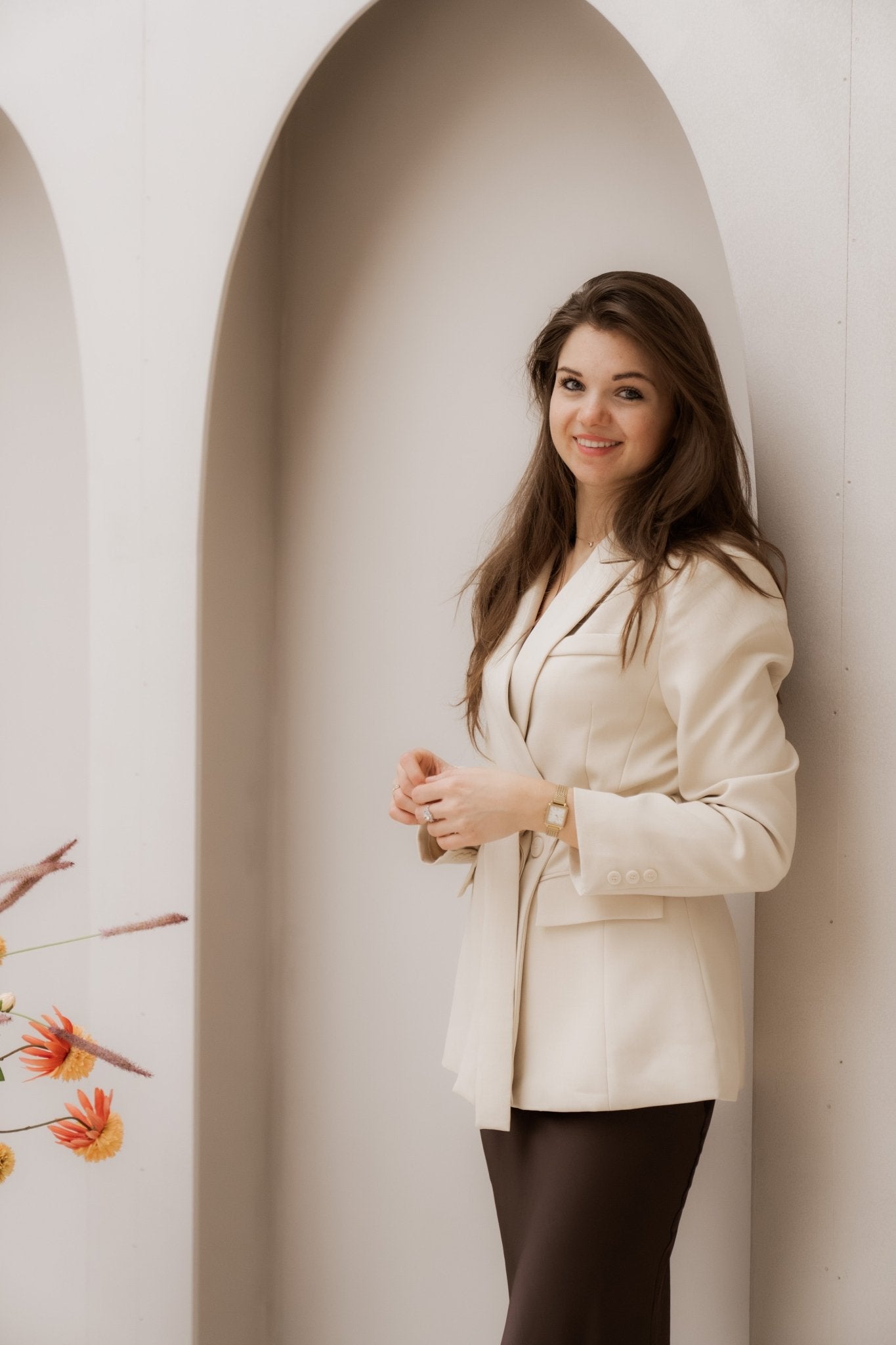 Aisha Ceintuur Blazer Beige - Bij Keesje - Bij Keesje