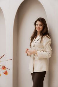 Aisha Ceintuur Blazer Beige - Bij Keesje - Bij Keesje
