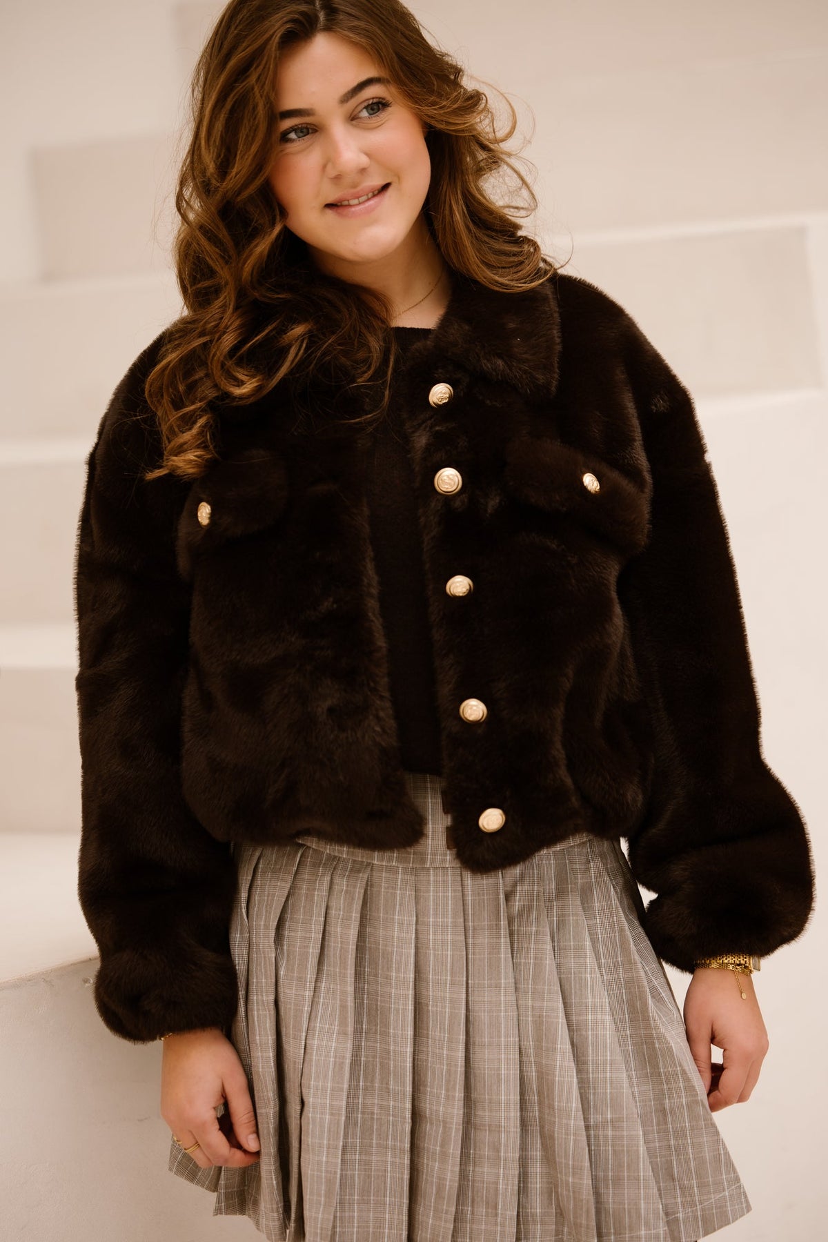Aivy jacket Bond Dark brown - Bij Keesje - Bij Keesje - Jas