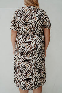 Alani dress sand/darkbrown - Bij Keesje - exxcellent - jurk