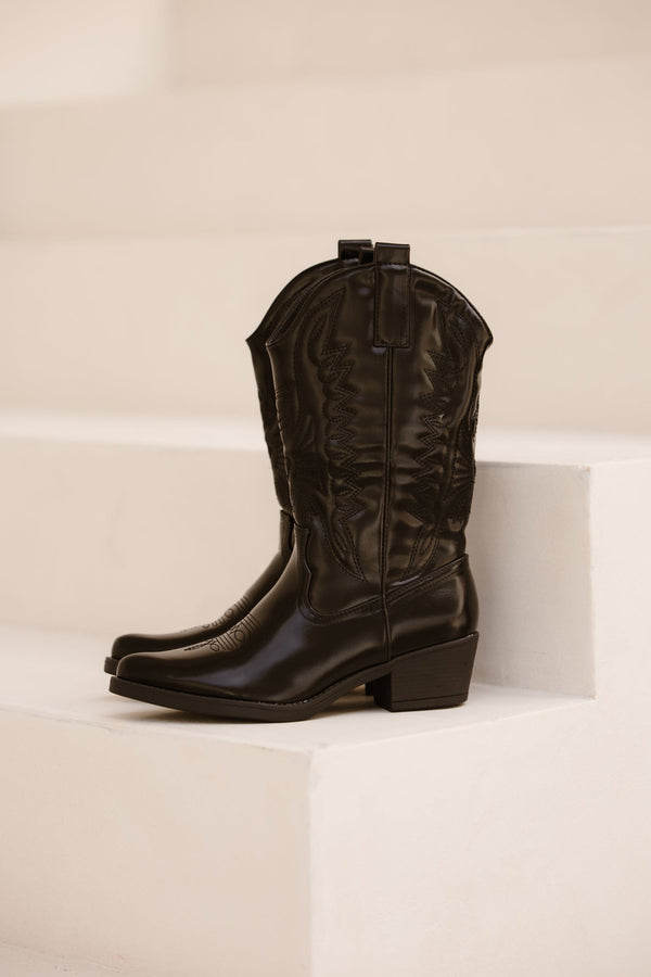 Albufeira cowboy boot black - Bij Keesje - Bij Keesje