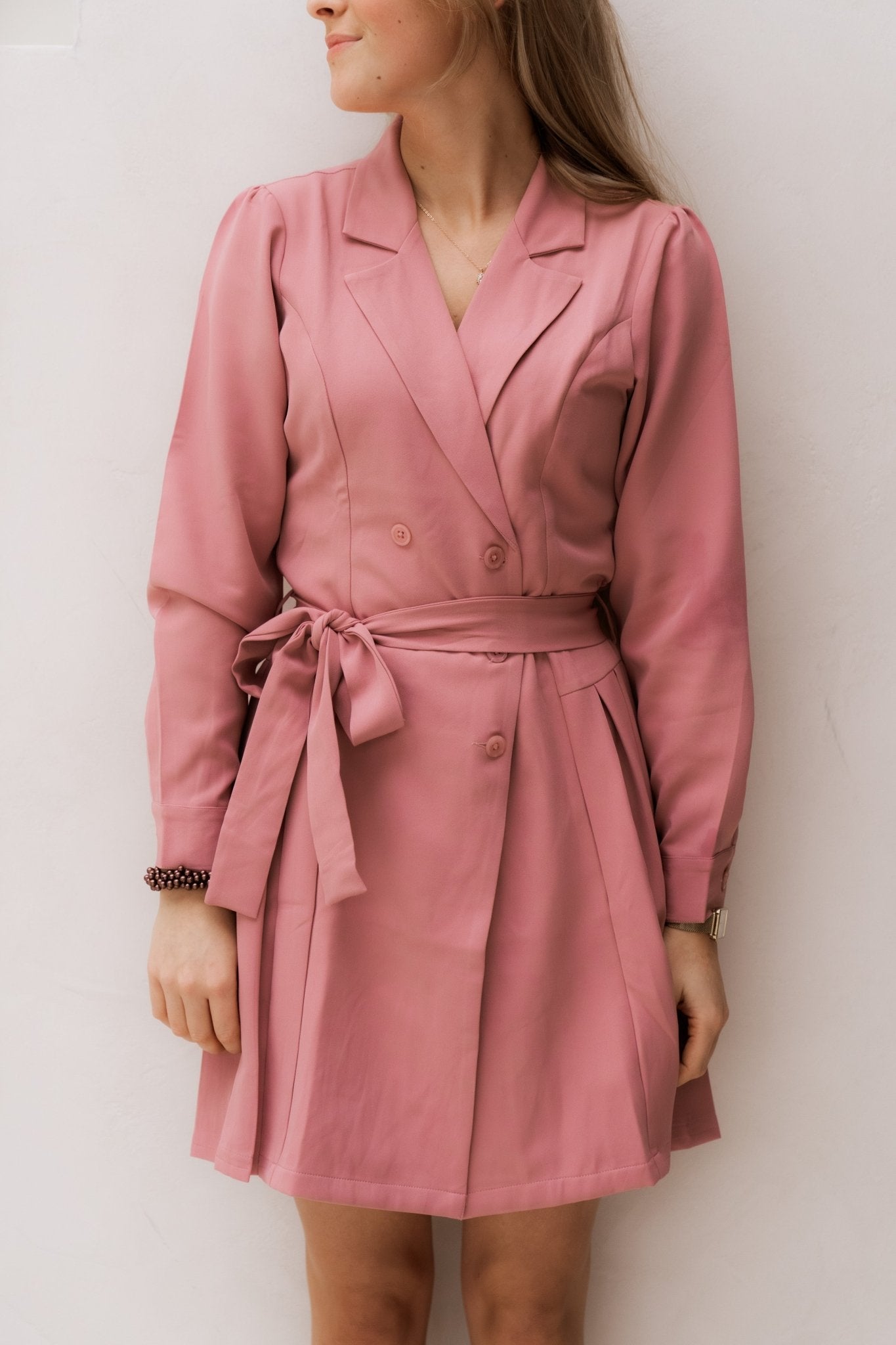 Alena jurk oudroze - Bij Keesje - Bij Keesje