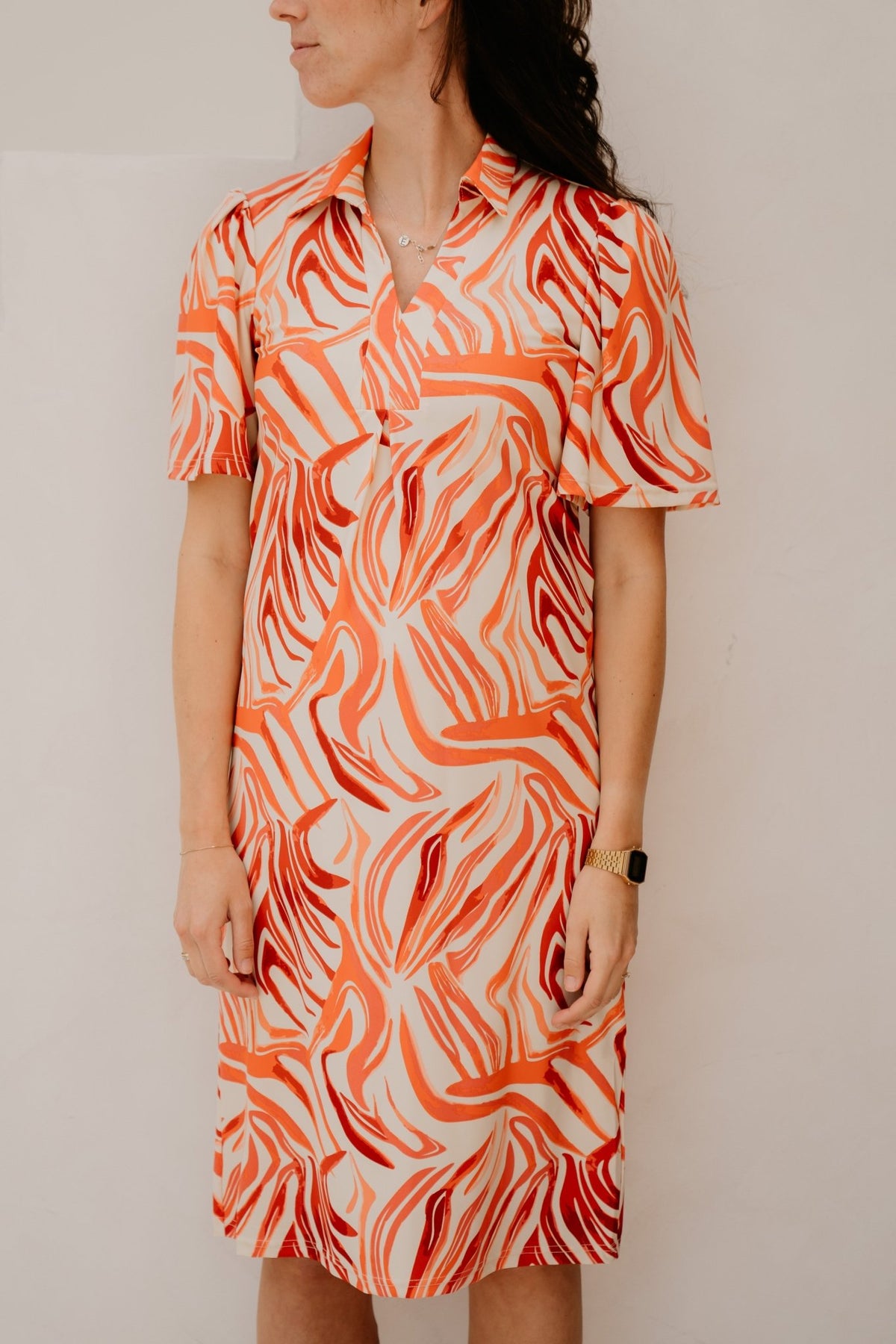 Alette Dress Sand/Cranberry - Bij Keesje - G - maxx - Rokken