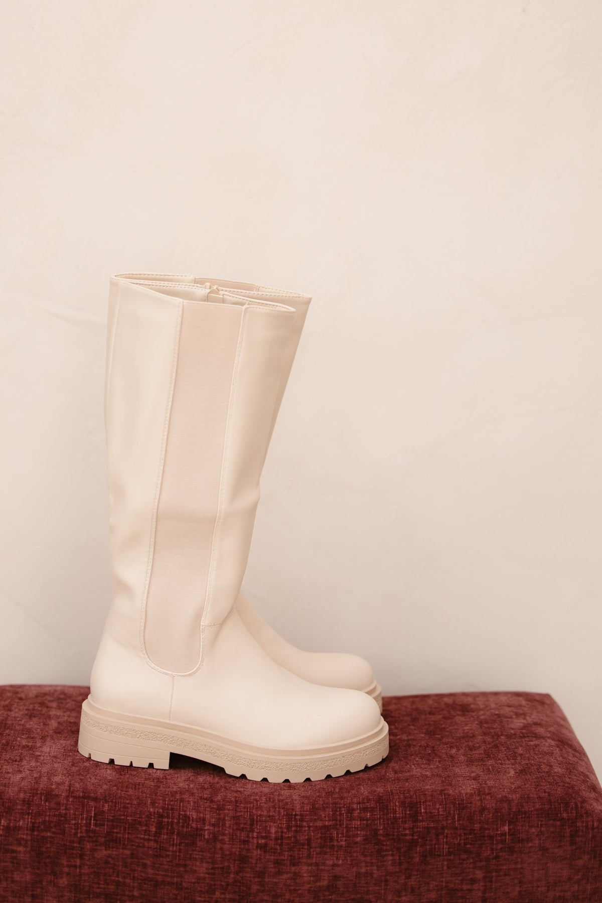 Algarve high boots beige - Bij Keesje - Bij Keesje