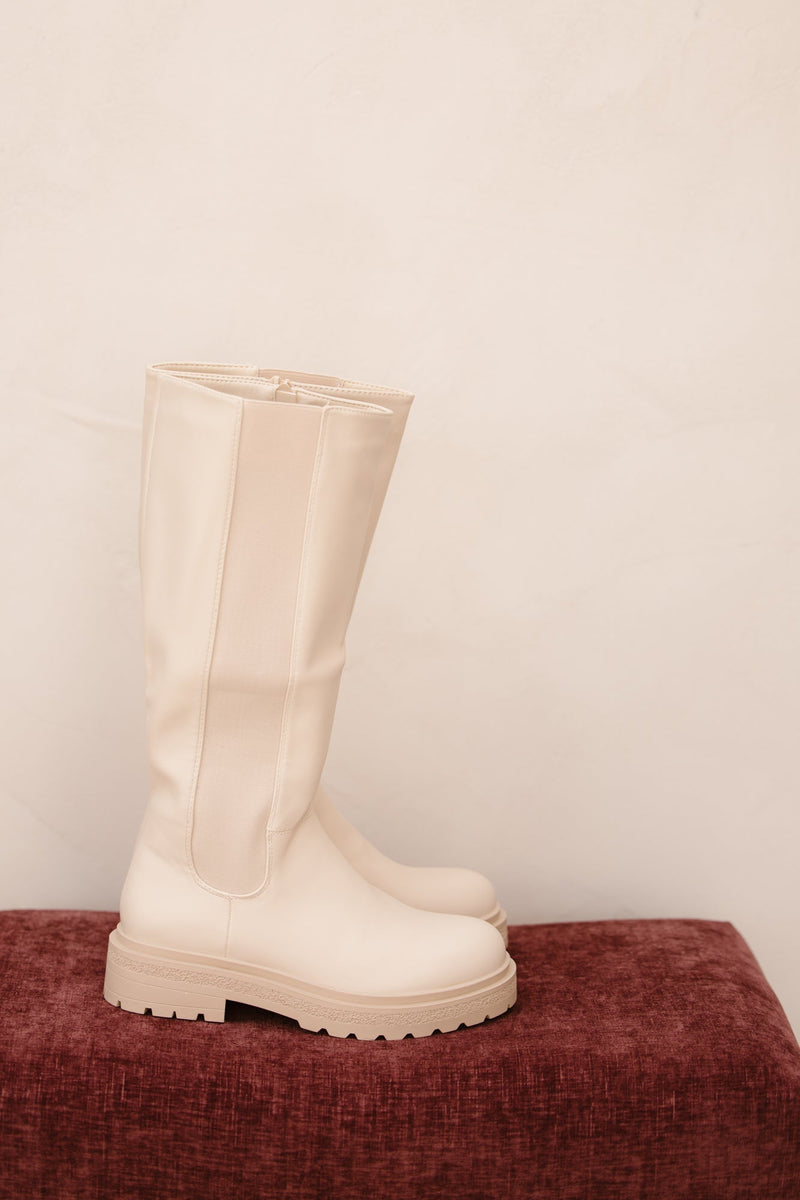 Algarve high boots beige - Bij Keesje - Bij Keesje