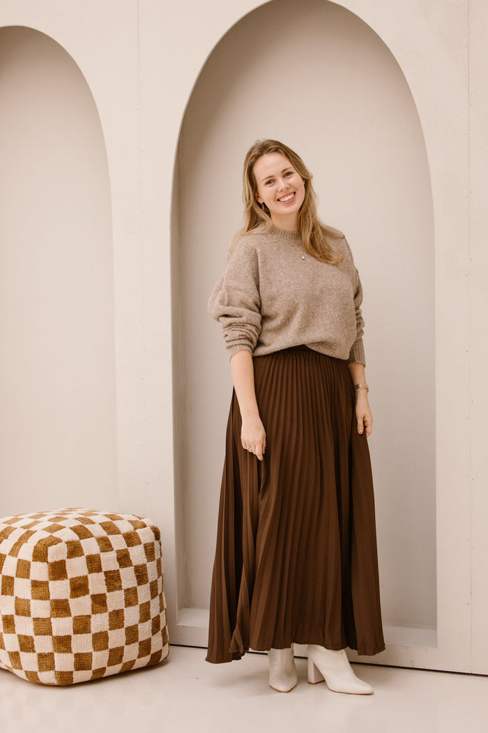 Alicia brown skirt - Bij Keesje - Bij Keesje