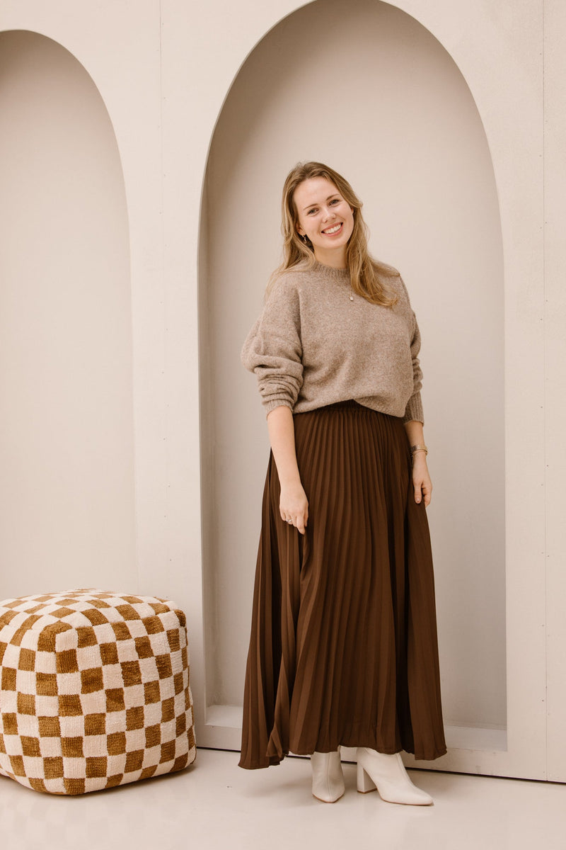Alicia brown skirt - Bij Keesje - Bij Keesje