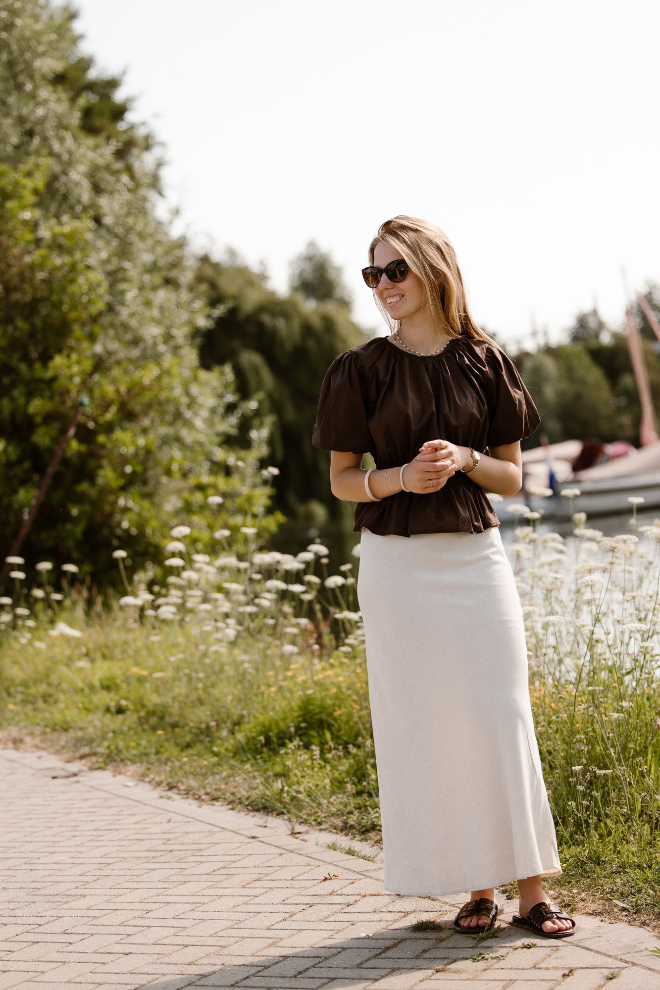 Alicia top darkbrown - Bij Keesje - Bij Keesje - Top