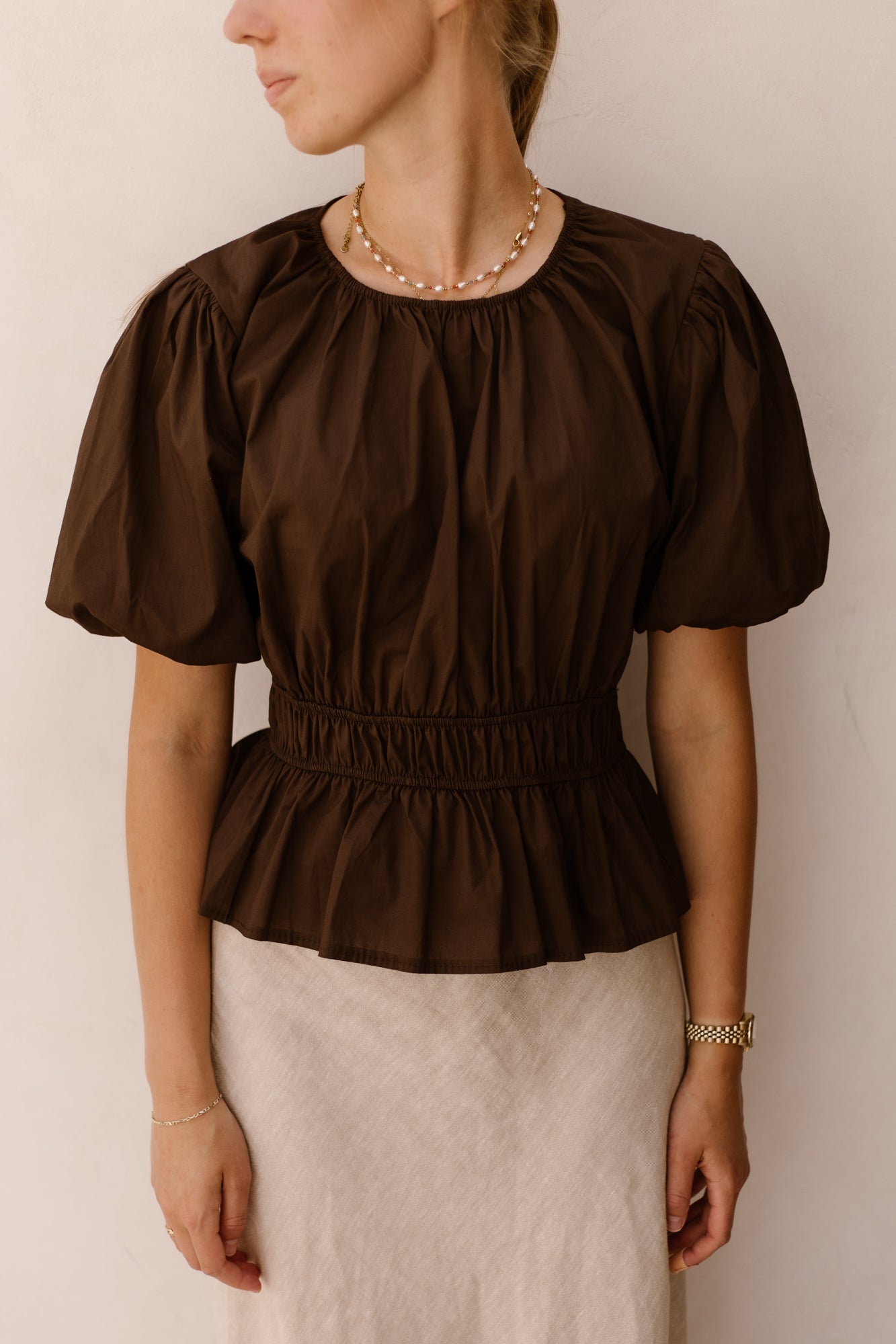 Alicia top darkbrown - Bij Keesje - Bij Keesje - Top