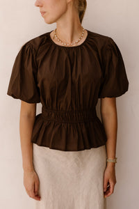 Alicia top darkbrown - Bij Keesje - Bij Keesje - Top