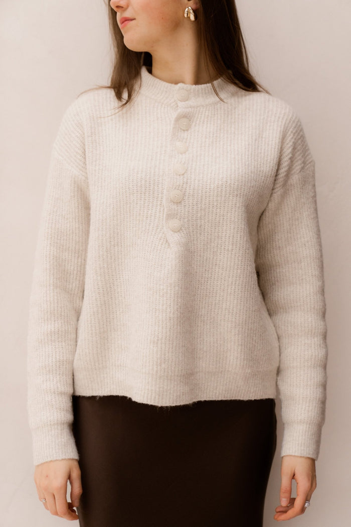Alieke pullover beige - Bij Keesje - Bij Keesje