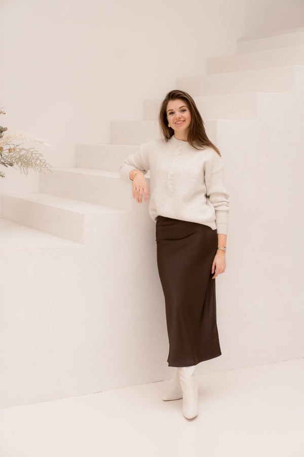 Alieke pullover beige - Bij Keesje - Bij Keesje