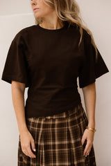 Alira Boxy Tee Dark Brown