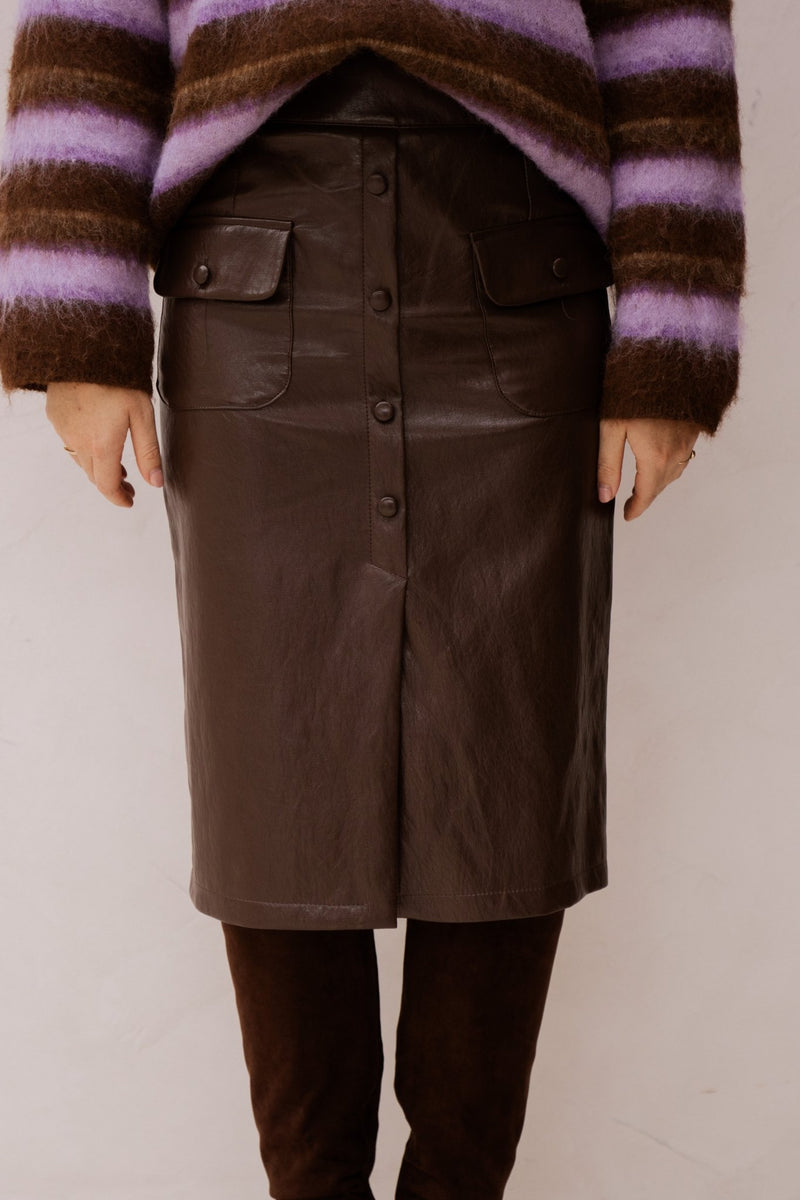 Alsazia skirt choco - Bij Keesje - Amelie & Amelie