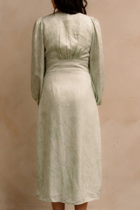 Alto pattern sateen dress light green - Bij Keesje - Neo Noir - Jurk