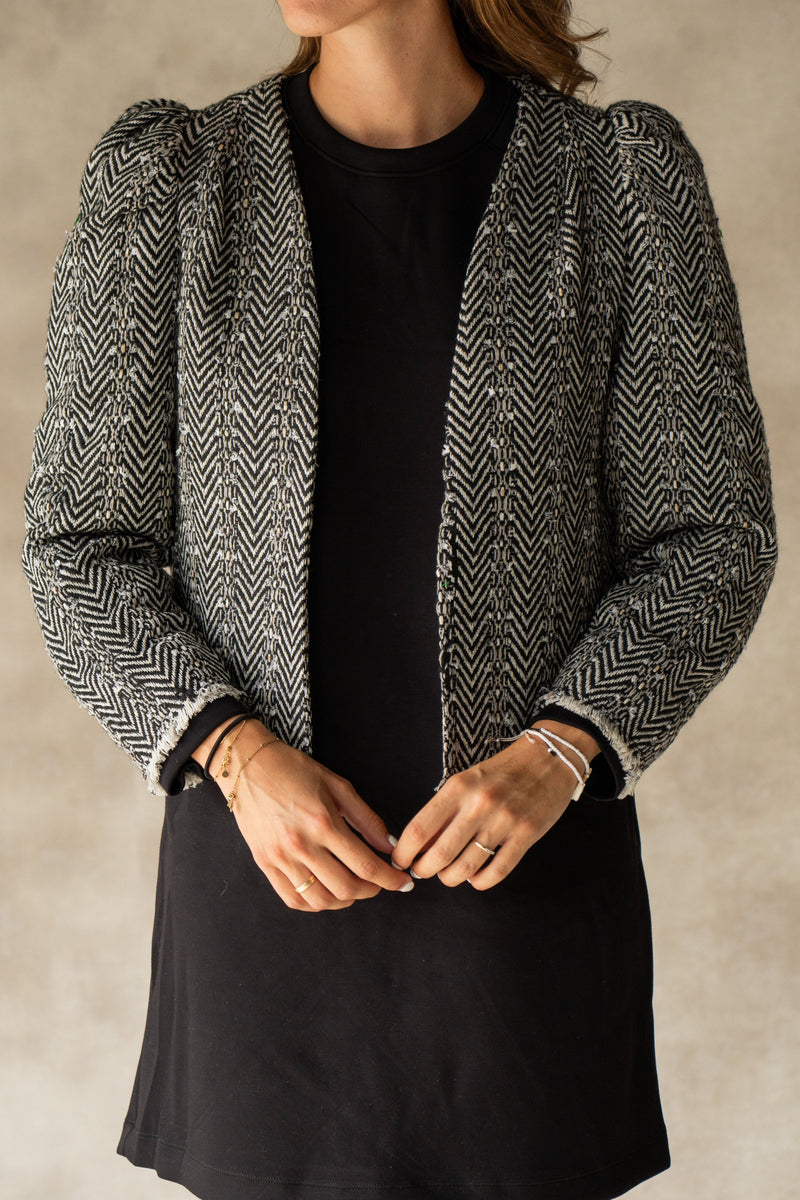 AlvieCC boucle jacket black - Bij Keesje