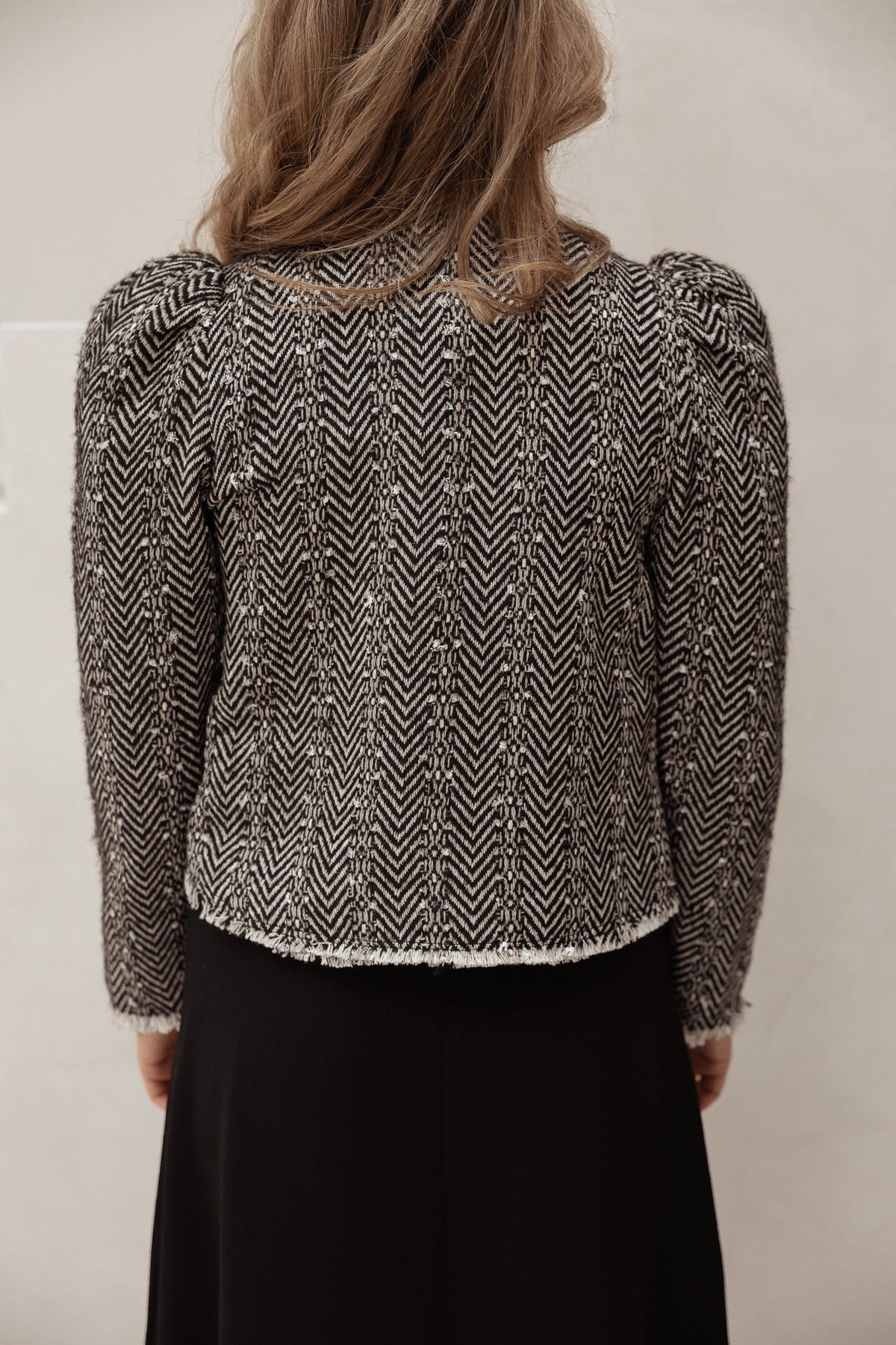 AlvieCC boucle jacket black - Bij Keesje - Co'couture