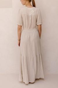 Alyssa knot dress beige - Bij Keesje - Bij Keesje - Jurk