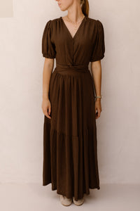 Alyssa knot dress brown - Bij Keesje - Bij Keesje - Jurk