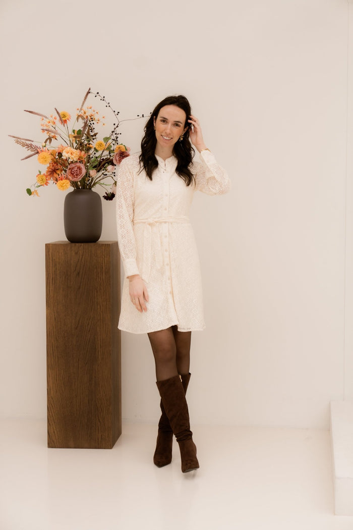 Amana dress beige - Bij Keesje - Bij Keesje