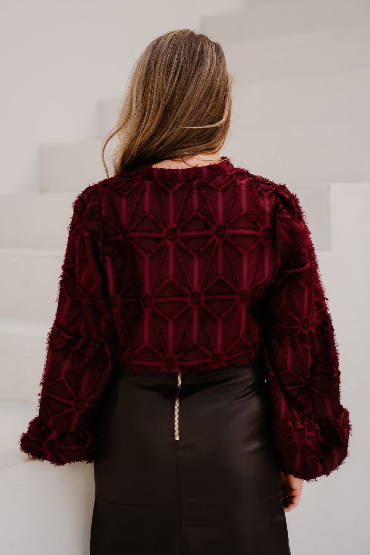 Amarinta blouse warm aubergine - Bij Keesje - G-maxx - Blouse