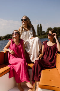 Amy bow dress bordeaux - Bij Keesje - Bij Keesje - Jurk