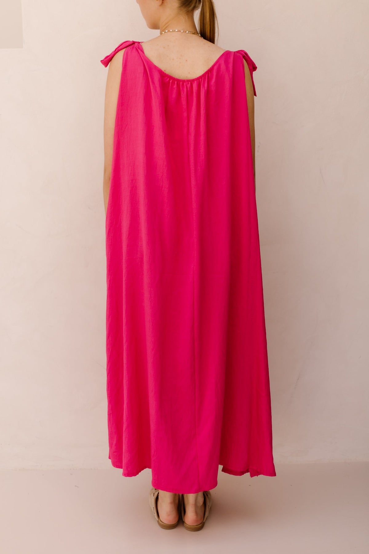 Amy bow dress fuchsia - Bij Keesje - Bij Keesje - Jurk