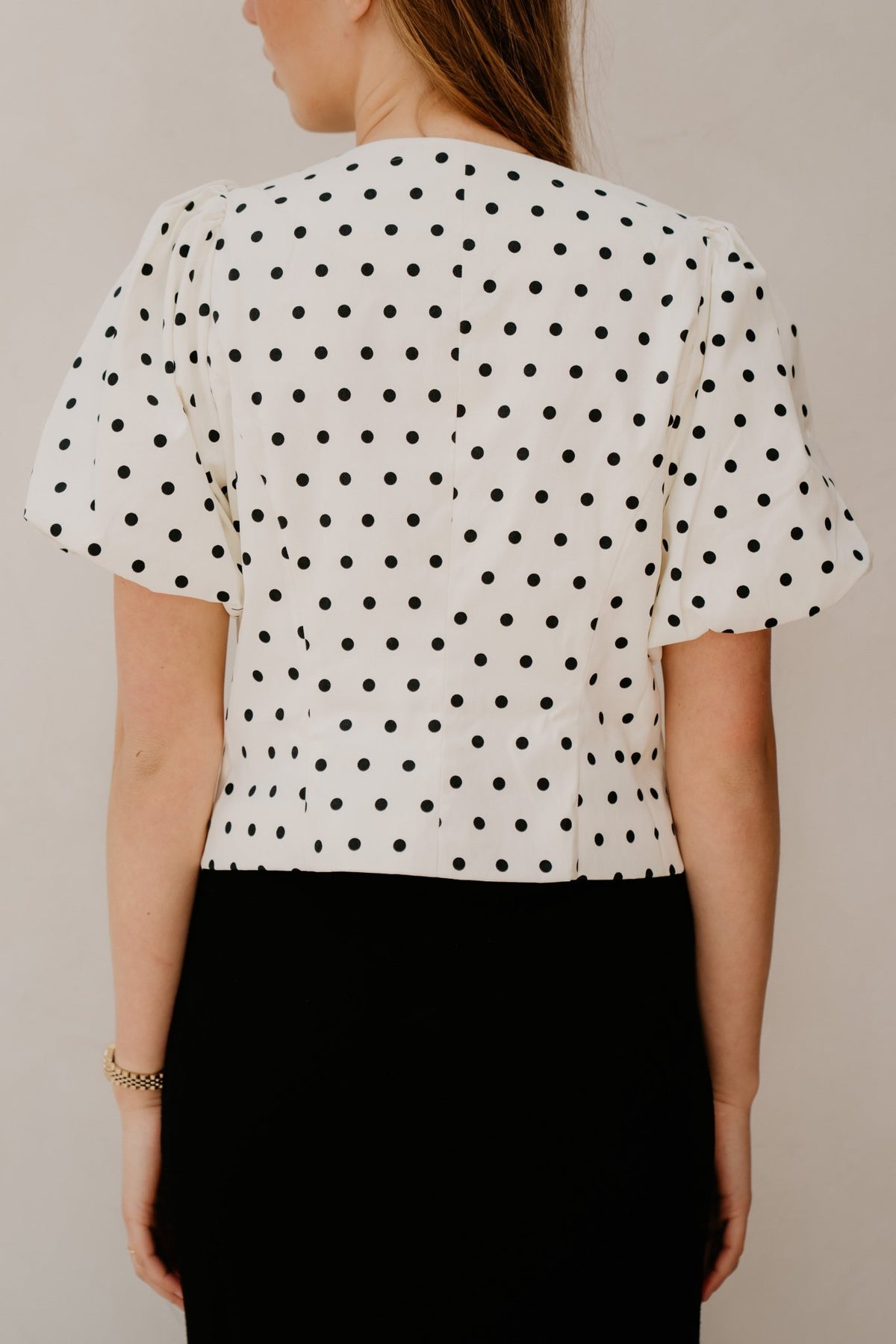 Anela dot blouse white - Bij Keesje - Neo Noir - Blouse